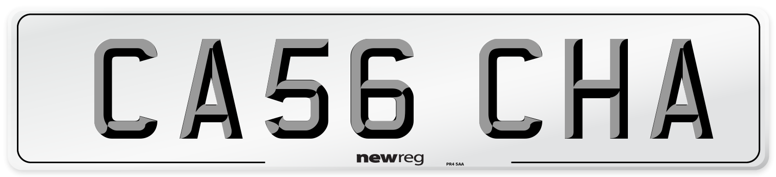 CA56 CHA Number Plate from New Reg